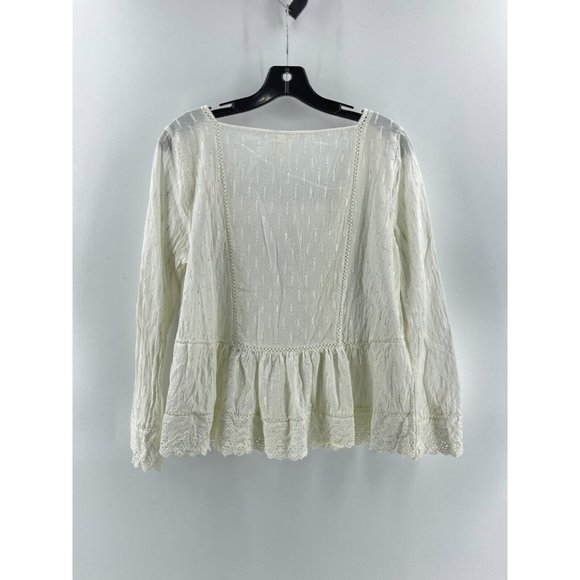 Anthropology Meadow Rue Women's Long Sleeve Crochet Boho Shirt Top Size Small - Picture 7 of 12